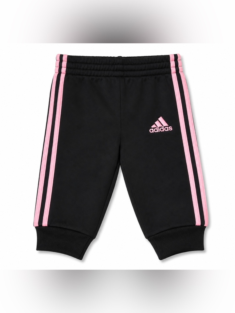 adidas Baby Girl Black and Pink Track Suit - Picture 3 of 4